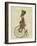 March Hare on Penny Farthing-Fab Funky-Framed Premium Giclee Print