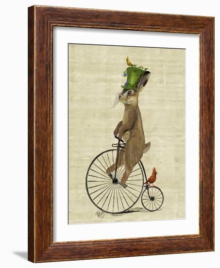 March Hare on Penny Farthing-Fab Funky-Framed Premium Giclee Print