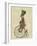 March Hare on Penny Farthing-Fab Funky-Framed Premium Giclee Print