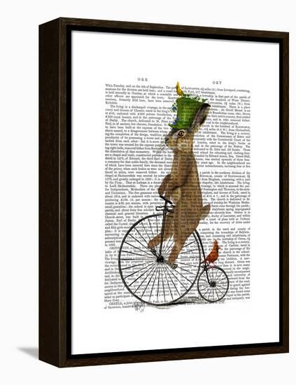 March Hare on Penny Farthing-Fab Funky-Framed Stretched Canvas