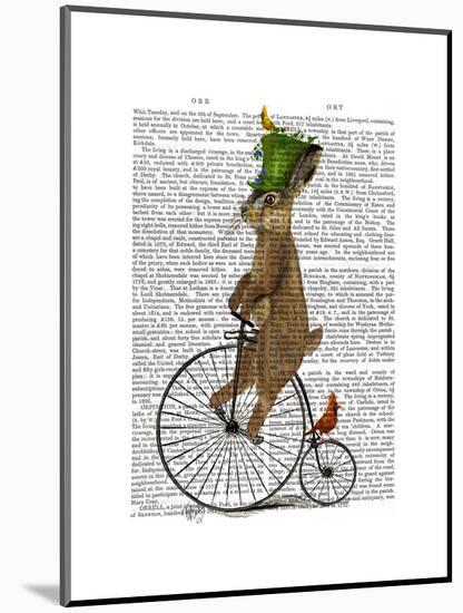 March Hare on Penny Farthing-Fab Funky-Mounted Art Print