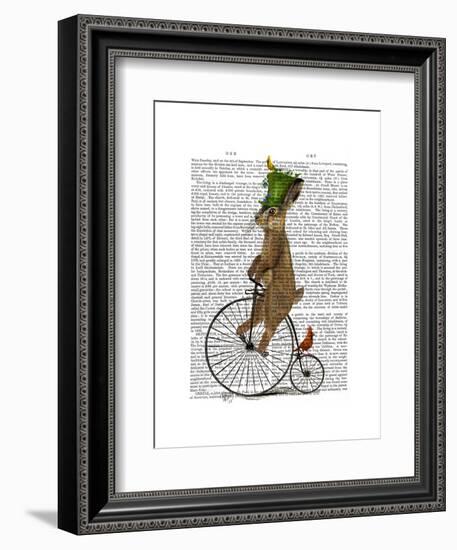 March Hare on Penny Farthing-Fab Funky-Framed Art Print