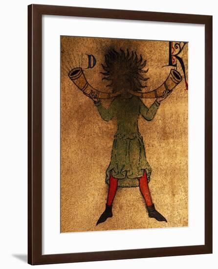 March, Miniature from the Martyrology of Adonis, Manuscript, Italy, 12th Century-null-Framed Giclee Print