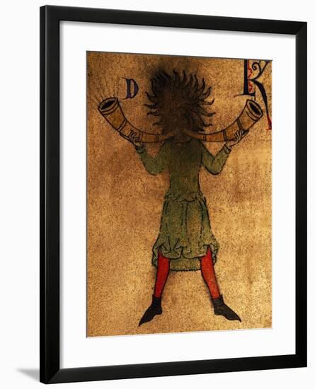 March, Miniature from the Martyrology of Adonis, Manuscript, Italy, 12th Century-null-Framed Giclee Print