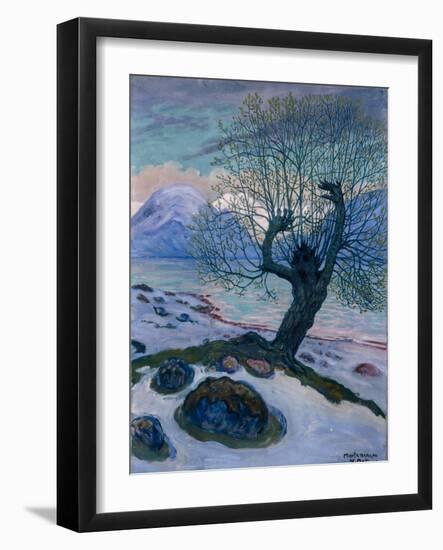March Morning, Spring Night and Willow-Nikolai Astrup-Framed Giclee Print
