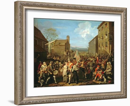 March of the Guards to Finchley, 1750-William Hogarth-Framed Giclee Print