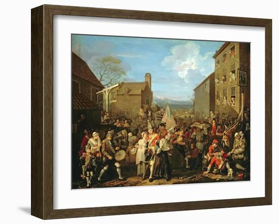 March of the Guards to Finchley, 1750-William Hogarth-Framed Giclee Print