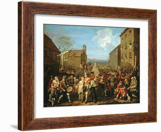 March of the Guards to Finchley, 1750-William Hogarth-Framed Giclee Print