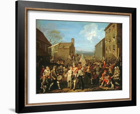 March of the Guards to Finchley, 1750-William Hogarth-Framed Giclee Print