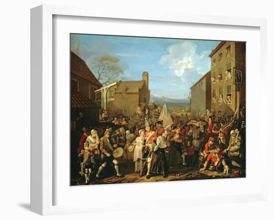 March of the Guards to Finchley, 1750-William Hogarth-Framed Giclee Print