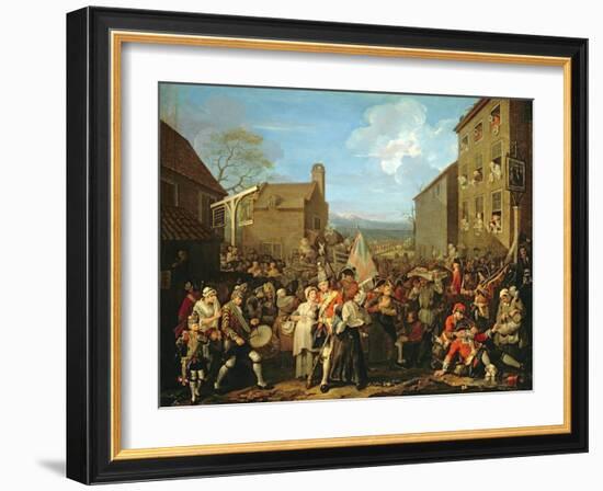 March of the Guards to Finchley, 1750-William Hogarth-Framed Giclee Print