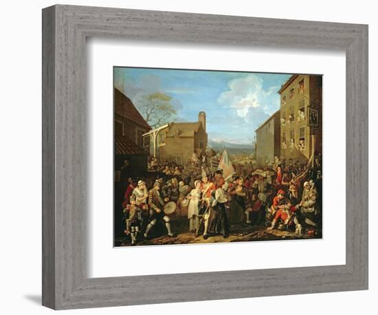 March of the Guards to Finchley, 1750-William Hogarth-Framed Giclee Print