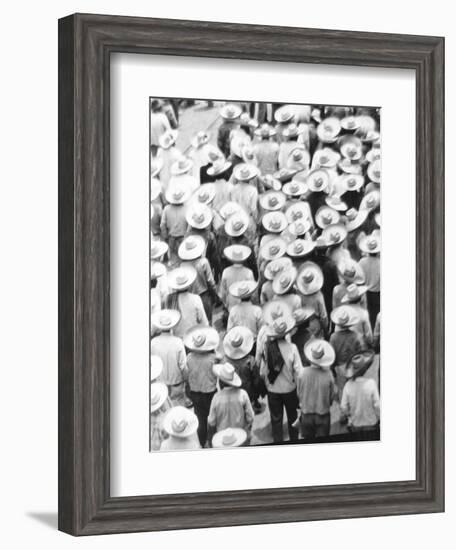 March of the Workers, Mexico City, 1926-Tina Modotti-Framed Giclee Print