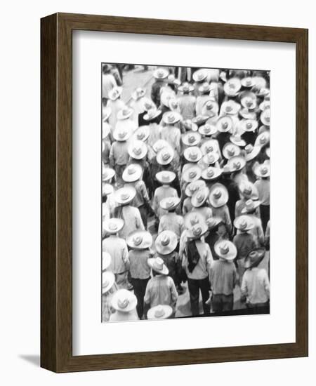 March of the Workers, Mexico City, 1926-Tina Modotti-Framed Giclee Print