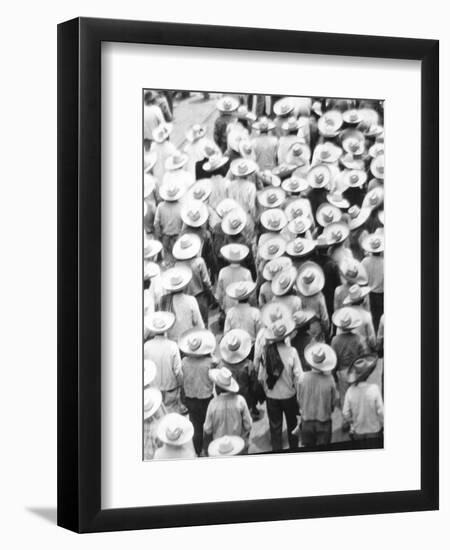 March of the Workers, Mexico City, 1926-Tina Modotti-Framed Giclee Print