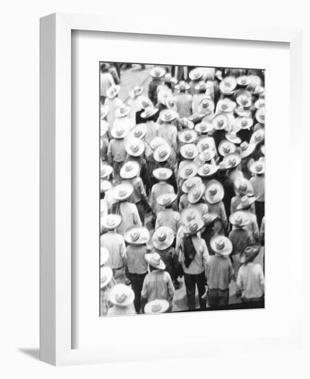 March of the Workers, Mexico City, 1926-Tina Modotti-Framed Giclee Print