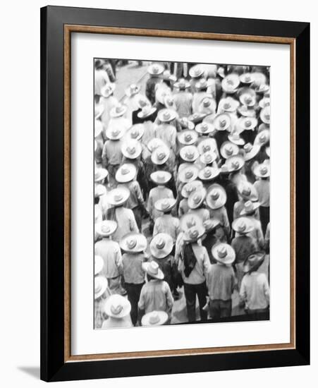 March of the Workers, Mexico City, 1926-Tina Modotti-Framed Giclee Print