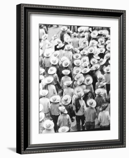 March of the Workers, Mexico City, 1926-Tina Modotti-Framed Giclee Print