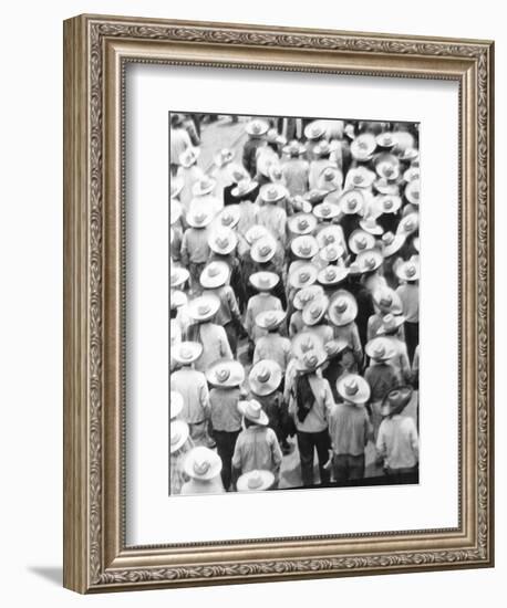 March of the Workers, Mexico City, 1926-Tina Modotti-Framed Premium Giclee Print