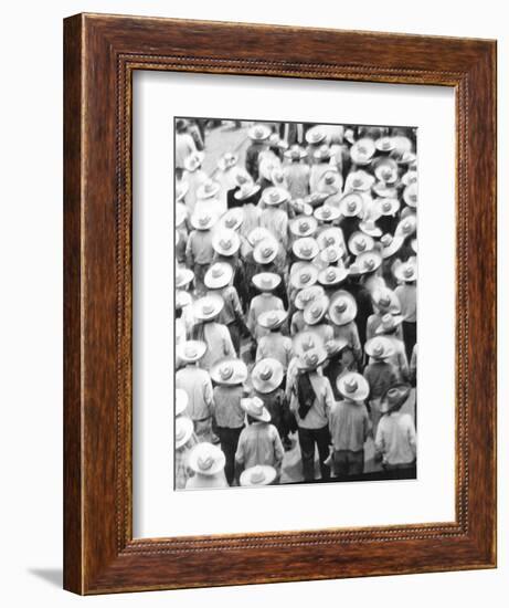 March of the Workers, Mexico City, 1926-Tina Modotti-Framed Premium Giclee Print