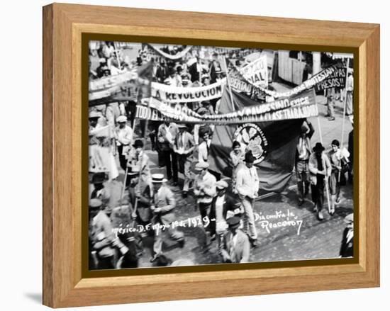 March of the Workers, Mexico City, May Day 1929-Tina Modotti-Framed Premier Image Canvas