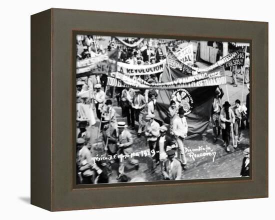 March of the Workers, Mexico City, May Day 1929-Tina Modotti-Framed Premier Image Canvas