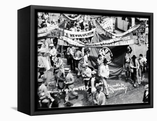 March of the Workers, Mexico City, May Day 1929-Tina Modotti-Framed Premier Image Canvas