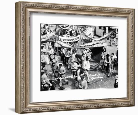 March of the Workers, Mexico City, May Day 1929-Tina Modotti-Framed Photographic Print