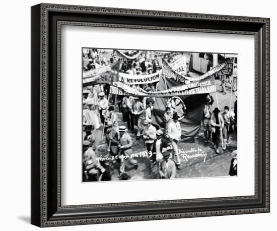 March of the Workers, Mexico City, May Day 1929-Tina Modotti-Framed Photographic Print