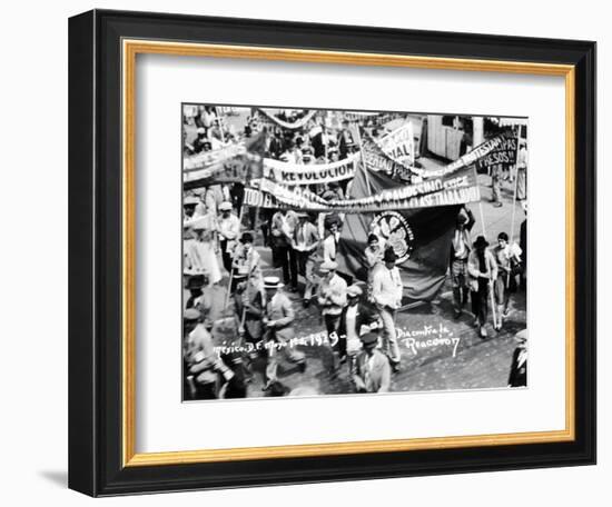 March of the Workers, Mexico City, May Day 1929-Tina Modotti-Framed Photographic Print