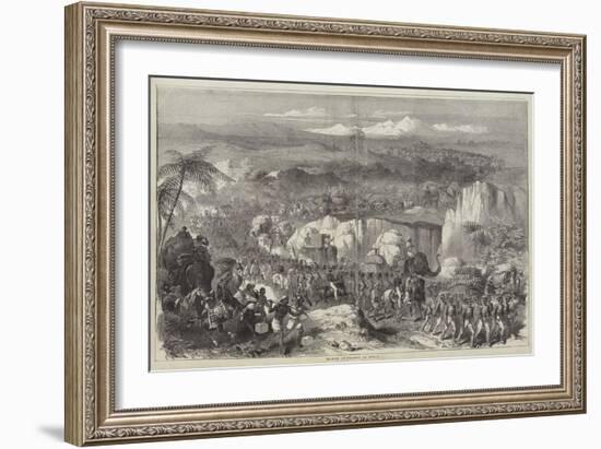 March of Troops in India-null-Framed Giclee Print