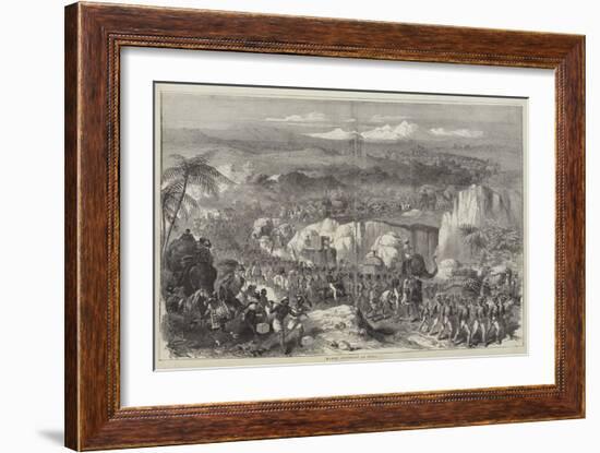 March of Troops in India-null-Framed Giclee Print