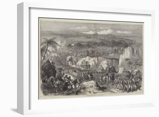 March of Troops in India-null-Framed Giclee Print