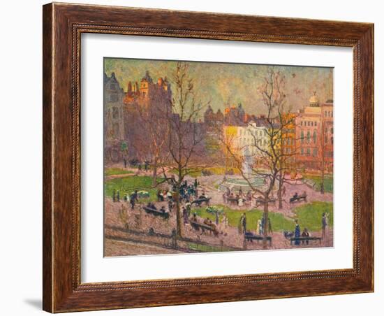 'March Sunshine, Leicester Square', c1914-Emile Claus-Framed Giclee Print