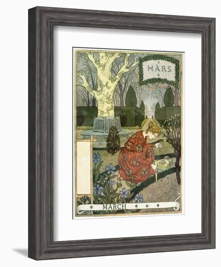 March-Eugene Grasset-Framed Giclee Print