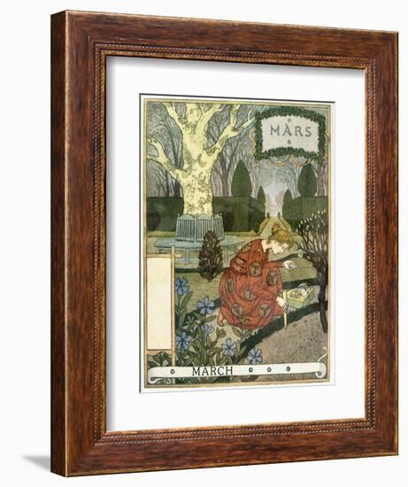 March-Eugene Grasset-Framed Giclee Print