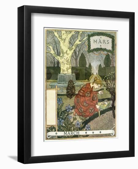 March-Eugene Grasset-Framed Giclee Print