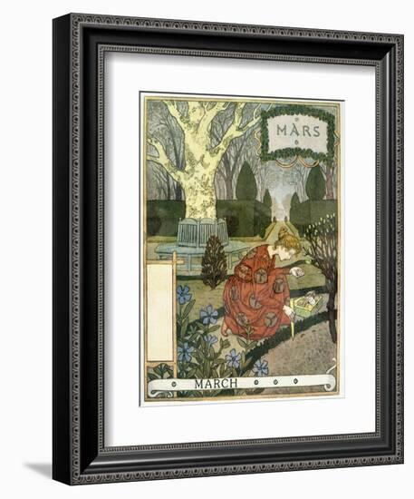 March-Eugene Grasset-Framed Giclee Print