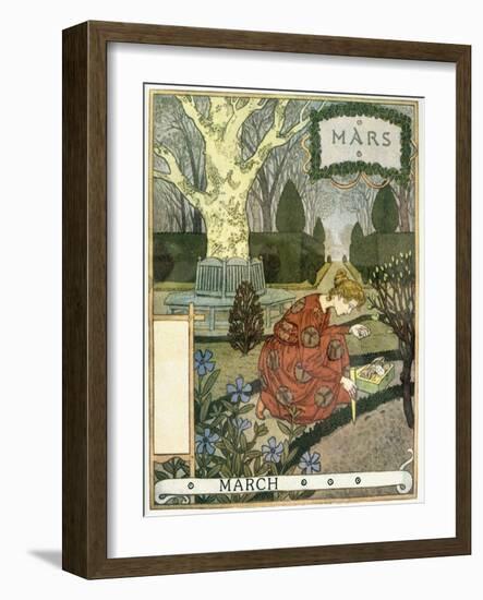 March-Eugene Grasset-Framed Giclee Print