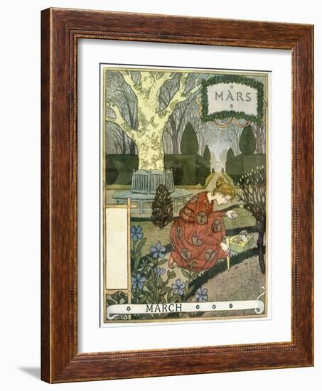 March-Eugene Grasset-Framed Giclee Print