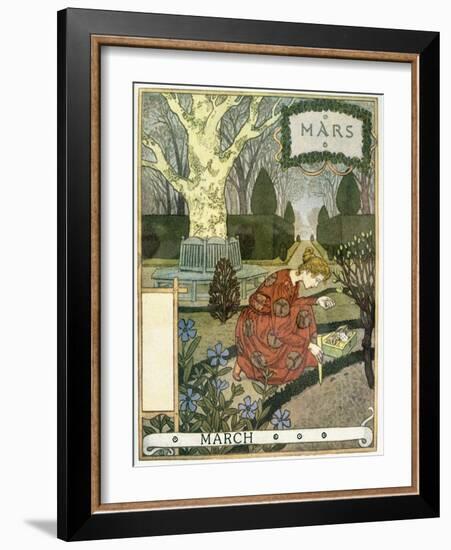 March-Eugene Grasset-Framed Giclee Print