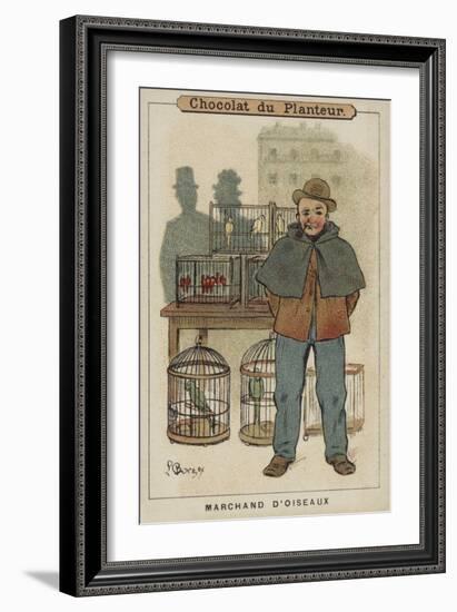 Marchand D'Oiseaux-Louis Borgex-Framed Giclee Print