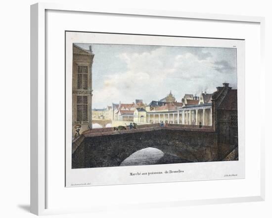 Marche Aux Poissons De Bruxelles, C.1895-null-Framed Giclee Print