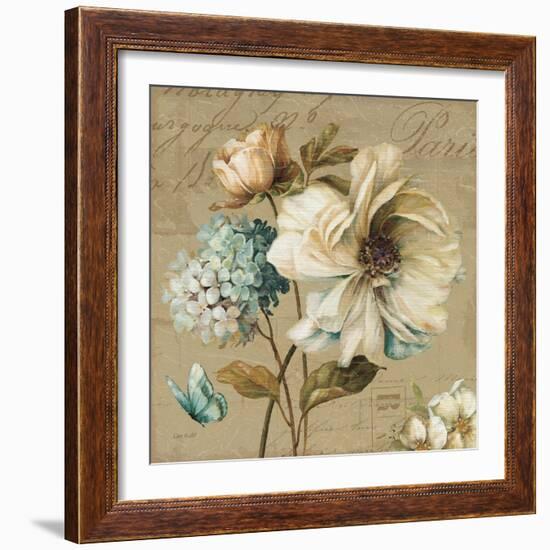 Marche de Fleurs Blue II-Lisa Audit-Framed Art Print