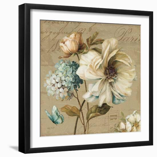 Marche de Fleurs Blue II-Lisa Audit-Framed Art Print