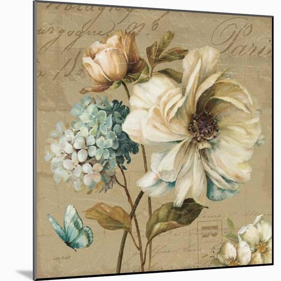 Marche de Fleurs Blue II-Lisa Audit-Mounted Art Print