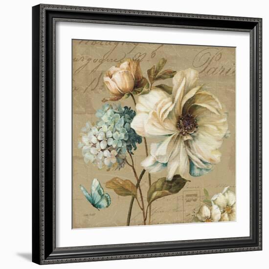 Marche de Fleurs Blue II-Lisa Audit-Framed Art Print