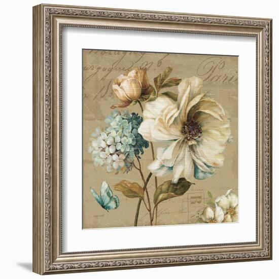 Marche de Fleurs Blue II-Lisa Audit-Framed Art Print