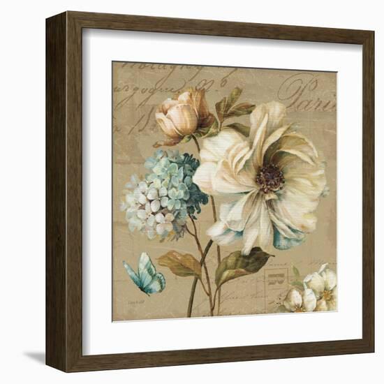 Marche de Fleurs Blue II-Lisa Audit-Framed Art Print