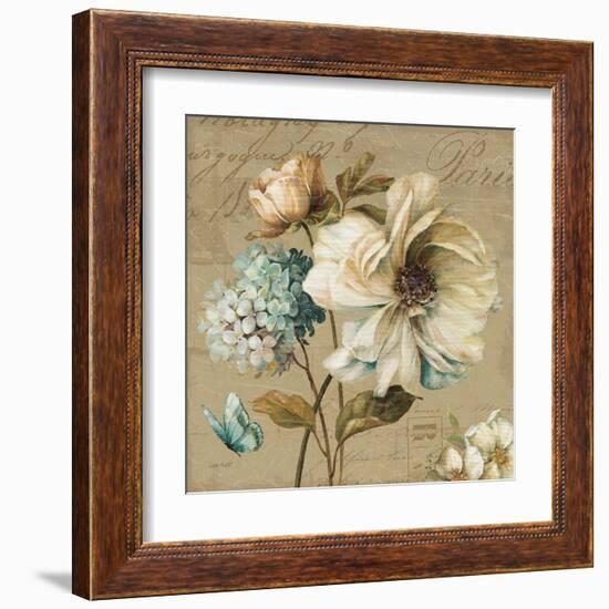 Marche de Fleurs Blue II-Lisa Audit-Framed Art Print